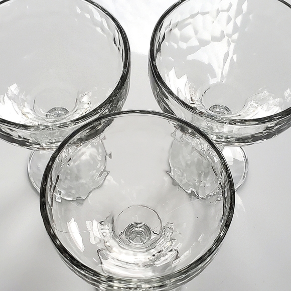 (3 pc set)🍹Margarita Textured Clear 9oz Glasses - Picture 4 of 8